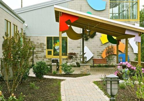 Perennial gardens with gazebo at The Enclaves at Packer Park in Philadelphia, PA